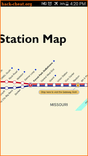 St. Louis Light Rail Map screenshot