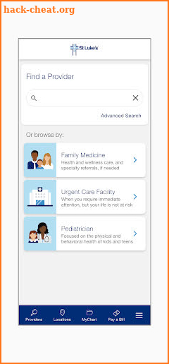 St. Luke's Health System screenshot