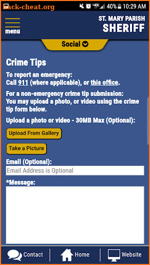 St. Mary Parish LA Sheriff's Office screenshot