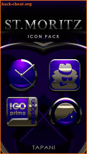 St. Moritz Icon Pack HD blue black screenshot