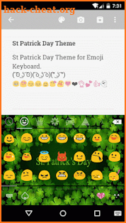 St. Patrick Day Emoji keyboard screenshot
