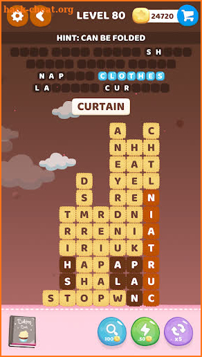 Stack Cookies Word Puzzle Game screenshot