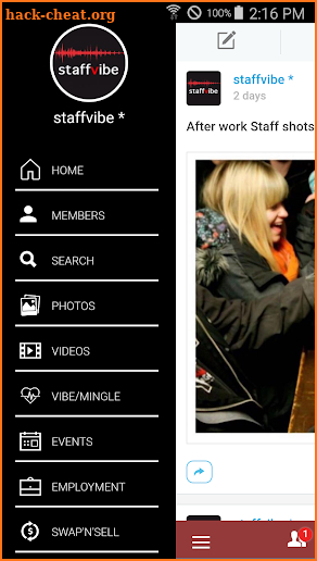 Staffvibe Application screenshot