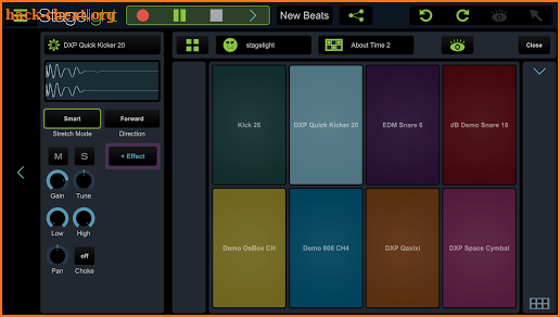 Stagelight: Audio and MIDI DAW screenshot