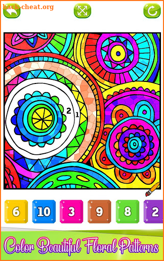 Stained Glass Color by Number: Adult Coloring Book screenshot