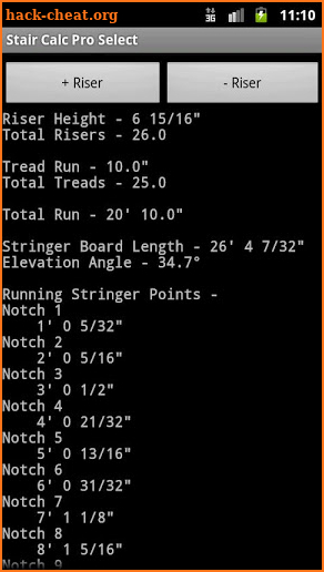 Stair Calc Pro Select screenshot