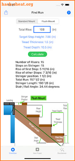 Stair Stringer Calculator screenshot