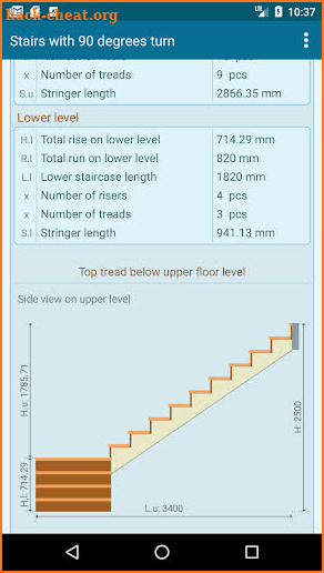 Stairs-X Pro Stairs Calculator screenshot