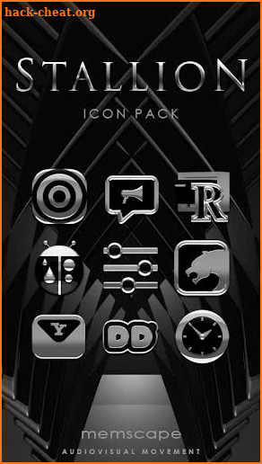 STALLION Silver Black Icon Pack screenshot