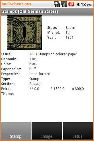 Stamps [Old German States] screenshot