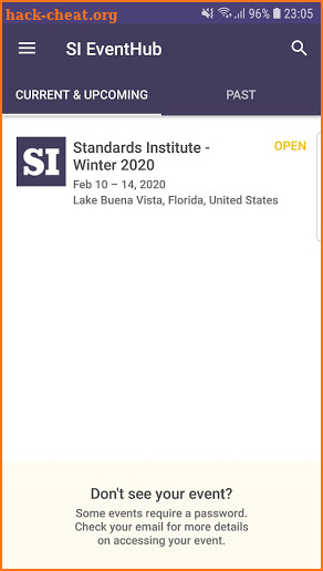 Standards Institute Event Hub screenshot