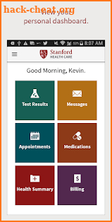 Stanford Health Care MyHealth screenshot