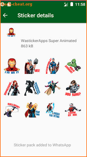 ☆ New Super Heroes Stickers (WAStickerApps) screenshot