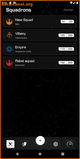 Star Wars X-Wing Second Edition Squad Builder screenshot