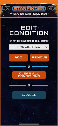 Starfinder Combat Tracker screenshot