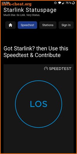 Starlink Status screenshot