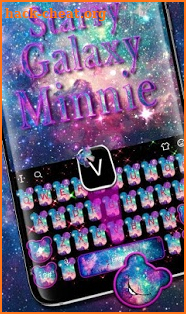 Starry Galaxy Minny Keyboard Theme screenshot
