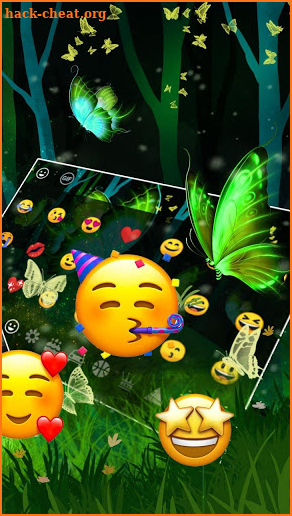 Starry Magical Forest Butterfly Keyboard screenshot
