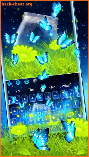 Starry Night Butterfly Keyboard Theme screenshot