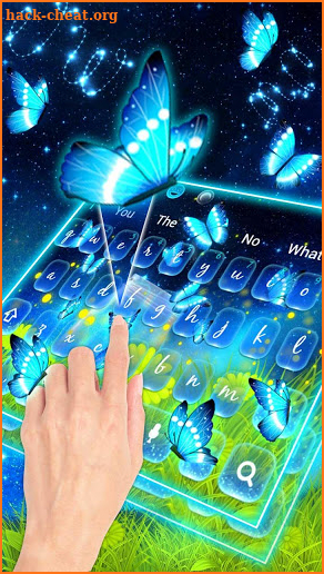 Starry Night Butterfly Keyboard Theme screenshot