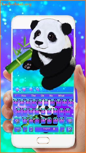 Starry Panda Keyboard Theme screenshot