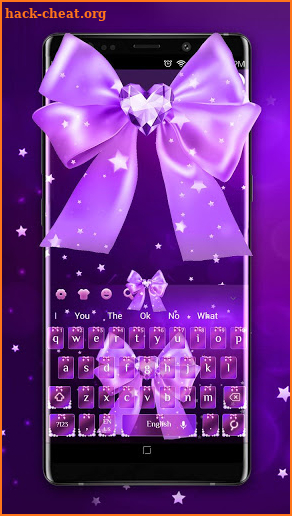 Starry Purple Bow Keyboard screenshot