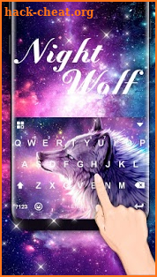 Starry Wolf Keyboard Theme screenshot