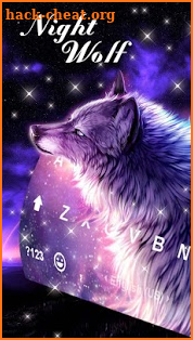 Starry Wolf Keyboard Theme screenshot