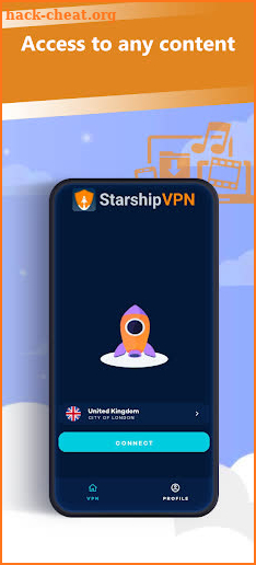 Starship VPN - free VPN proxy master screenshot