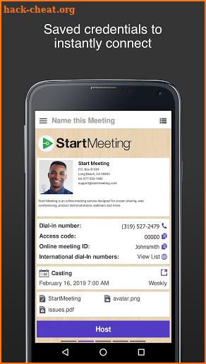 Start Meeting screenshot