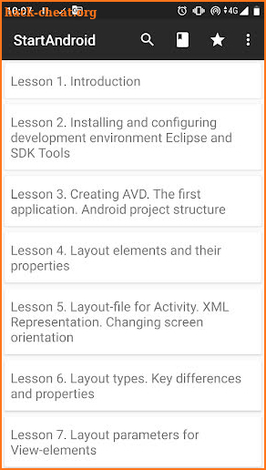 StartAndroid - programming lessons screenshot