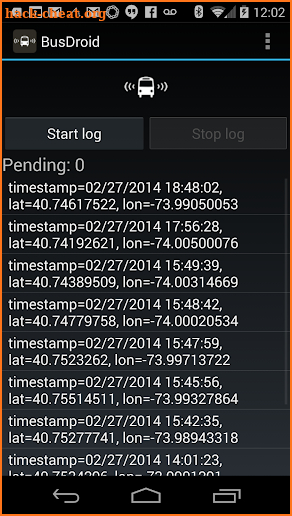 Startup Bus Tracker screenshot