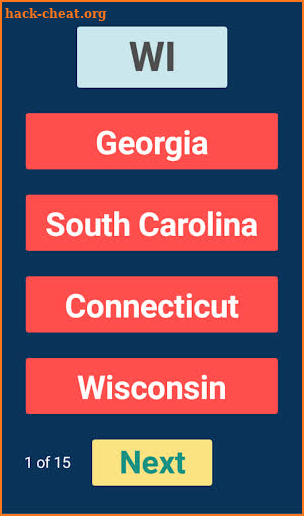 State abbreviations for the US States screenshot