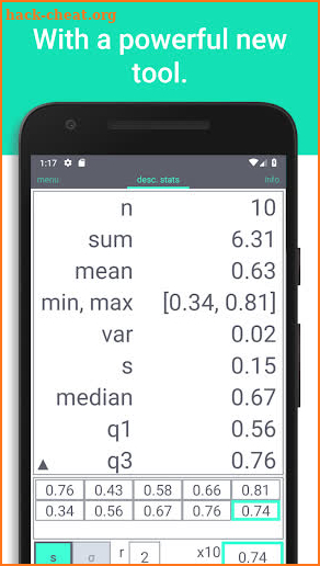 Statmagic PRO - Statistics Calculator screenshot