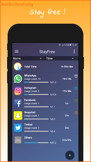 StayFree - Phone Usage Tracker & Overuse Reminder screenshot