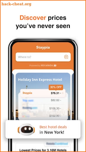 Staypia - Best hotel deals detected by AI screenshot