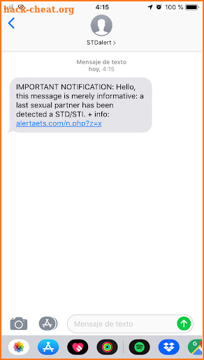 STDalert, anonymous and free notification screenshot