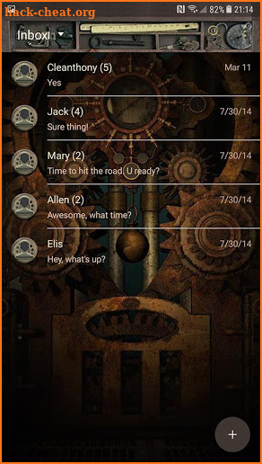 Steampunk skin for Next SMS screenshot