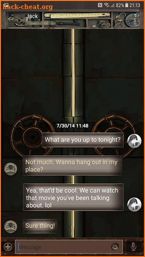 Steampunk skin for Next SMS screenshot