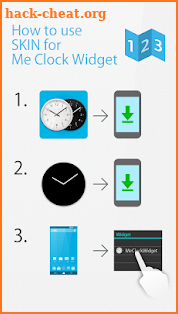 Steel clock widget -Me Clock screenshot