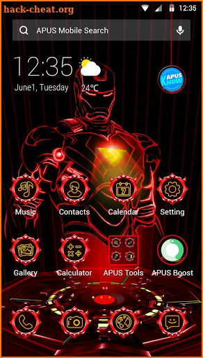 Steel Hero APUS Launcher theme screenshot