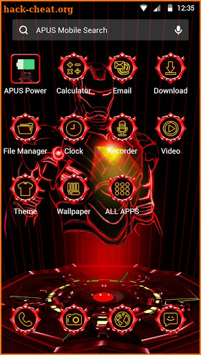 Steel Hero APUS Launcher theme screenshot