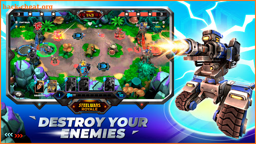 Steel Wars Royale - Multiplayer Robot Strategy 1v1 screenshot