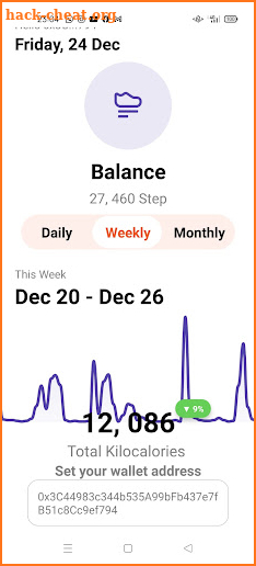 Step Tracking App screenshot
