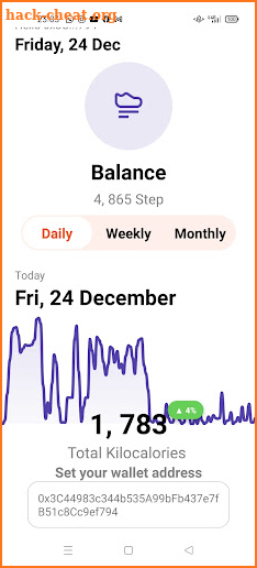 Step Tracking App screenshot