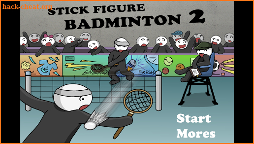 Stick figure badminton: Stickman 2 players y8 screenshot