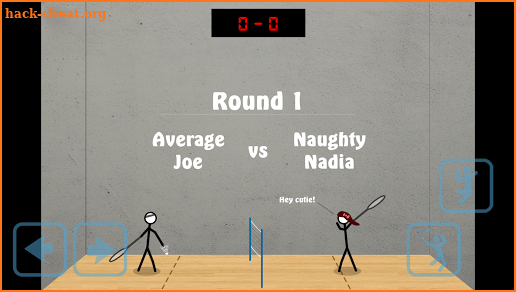 Stick figure badminton: Stickman 2 players y8 screenshot