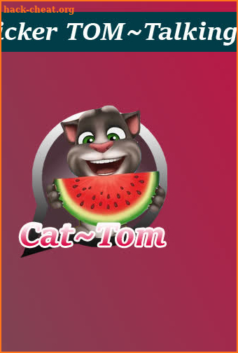 Sticker Cute Cat~Tom Talking For WAStickerApps screenshot