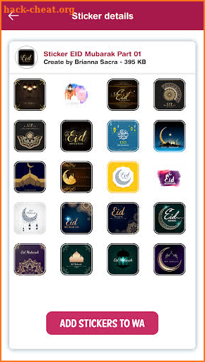 Sticker Eid Mubarak 2020 WAStickerApps screenshot