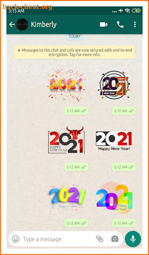 Sticker Happy New Year 2021 WAStickerApps screenshot